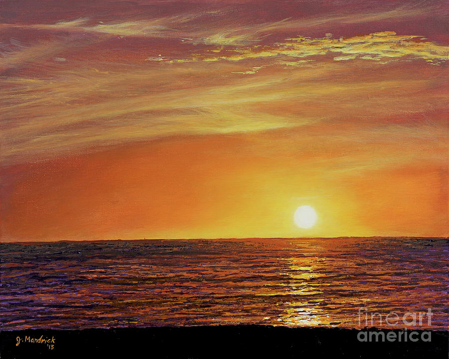 Sunset Painting - Marco Island Sunset by Joe Mandrick