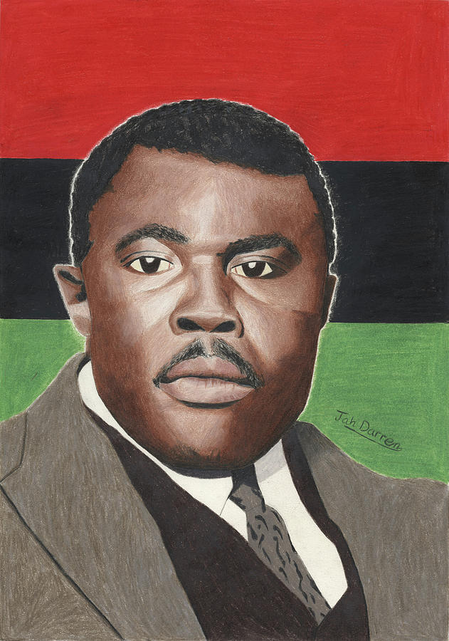 Marcus Garvey Portrait Drawing by Jah Darren Pixels