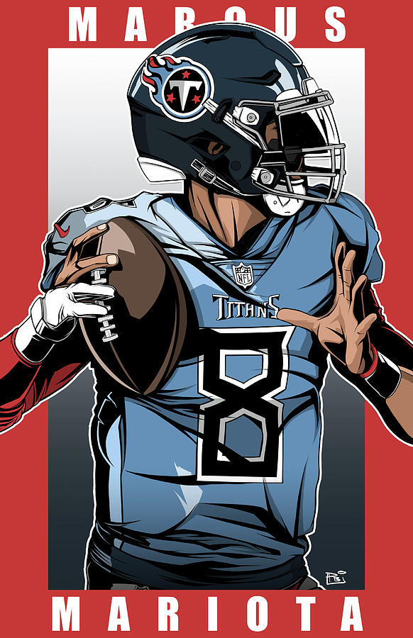 Derrick Henry TENNESSEE TITANS JERSEY NUMBER 22 OIL ART Poster by Joe  Hamilton - Fine Art America