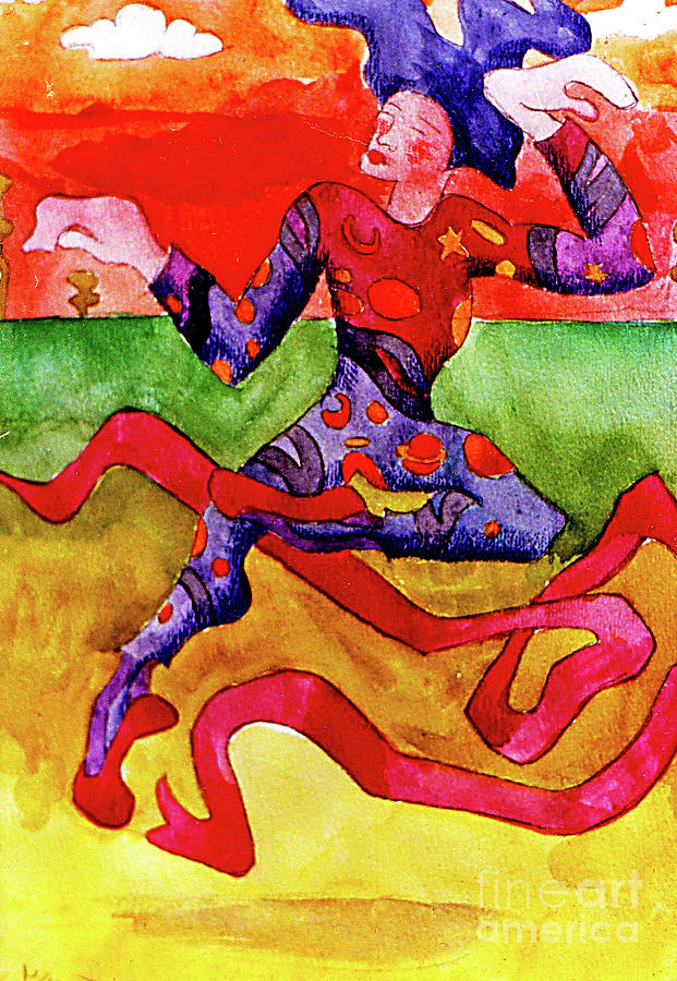 Mardi Gras Jester Painting by Genevieve Esson