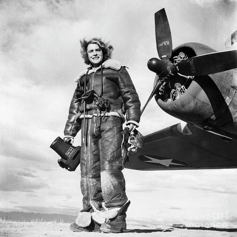 Margaret Bourke-white In Flight Suit Photograph by Bettmann