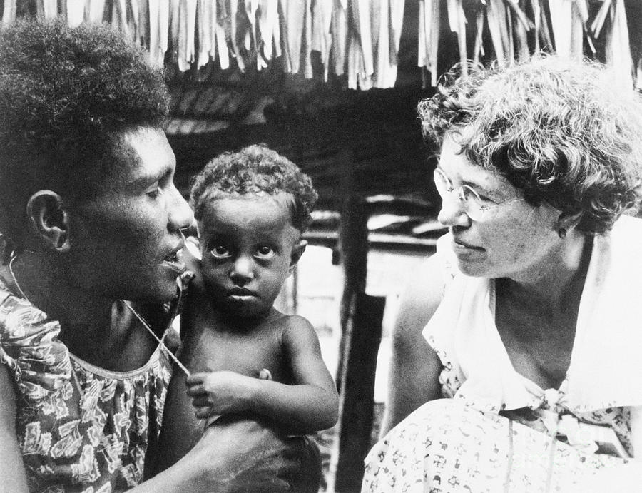 Margaret Mead With Manus Mother Photograph by Bettmann