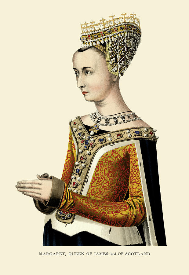 Margaret, Queen of James 3rd of Scotland Painting by Henry Shaw