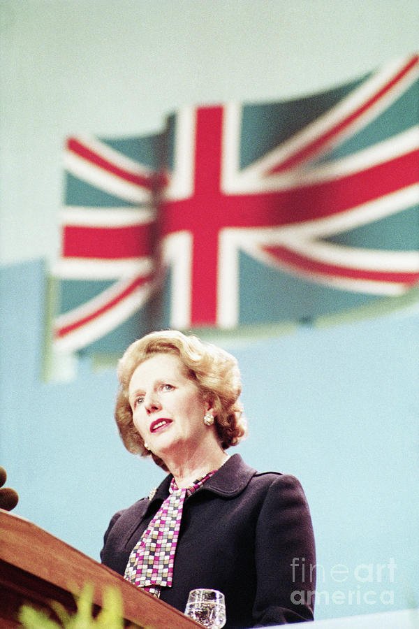 Margaret Thatcher Giving Speech Photograph by Bettmann
