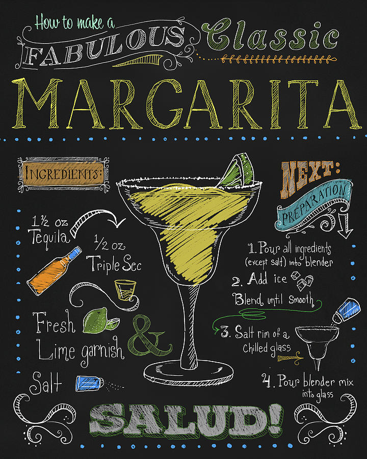 Cocktail Mixed Media - Margarita by Fiona Stokes-gilbert