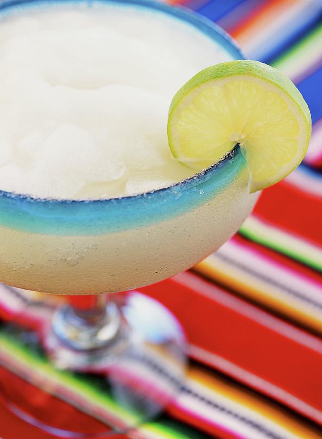 Margarita Garnished With A Lime Wedge Photograph by Fabrizia Postiglione