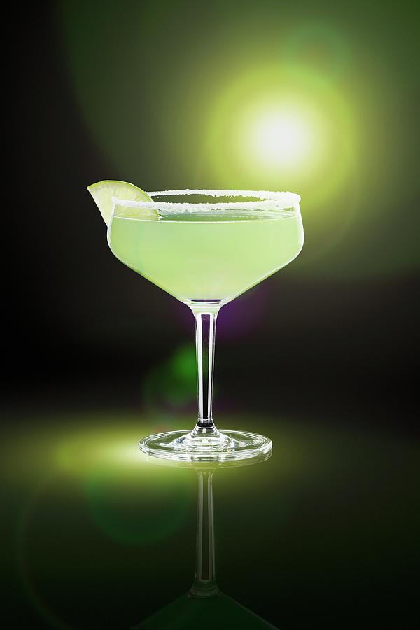 Margarita In Glass With Salted Rim Photograph by Krger & Gross