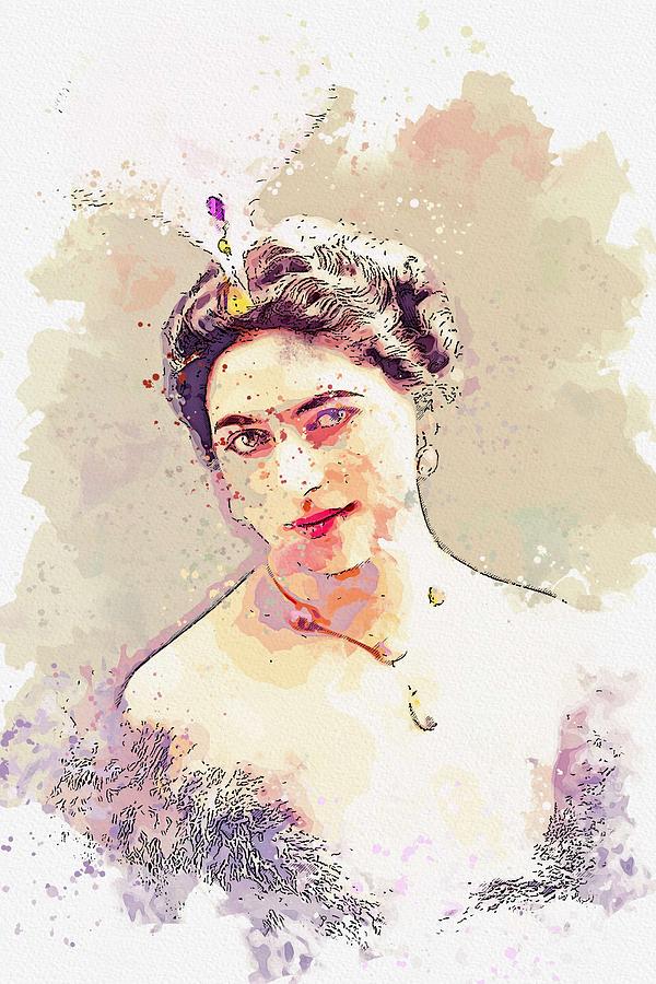 Margeretha Geertruida Zelle took the name Mata Hari 1905 watercolor Painting by Celestial Images