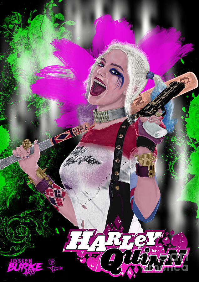 Margot Robbie Digital Art - Margot Robbies Harley Quinn by Joseph Burke
