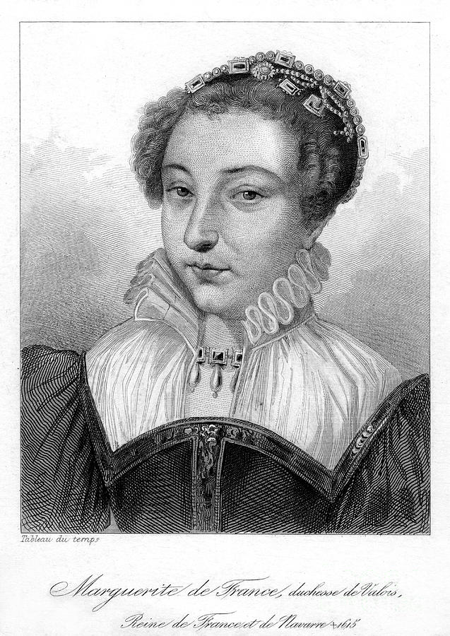 Marguerite Of Valois, Queen Of France Drawing by Print Collector