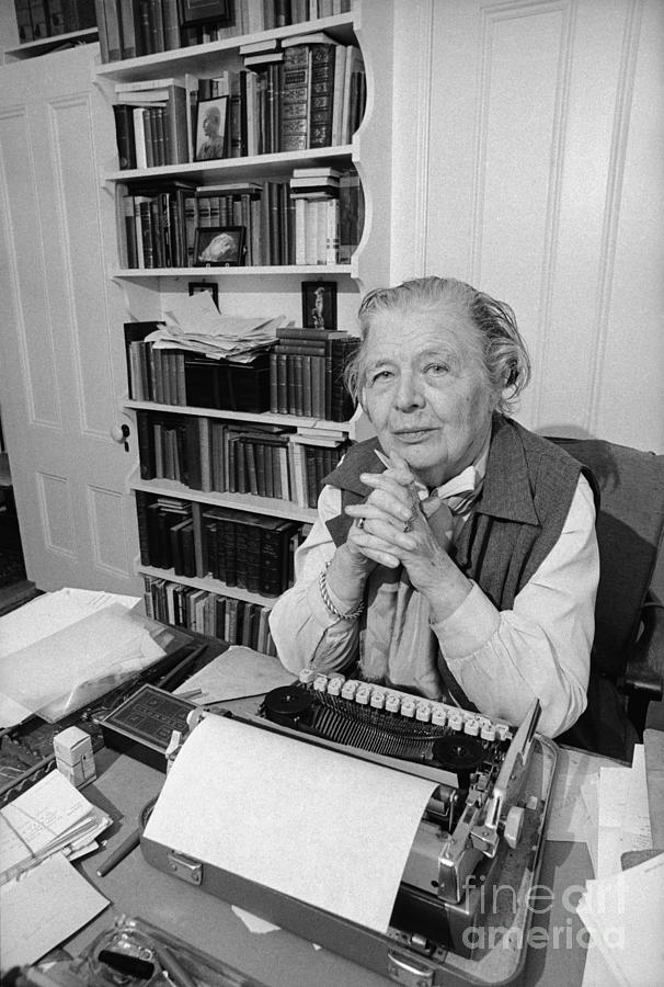 Marguerite Yourcenar Relaxes At Home Photograph by Bettmann