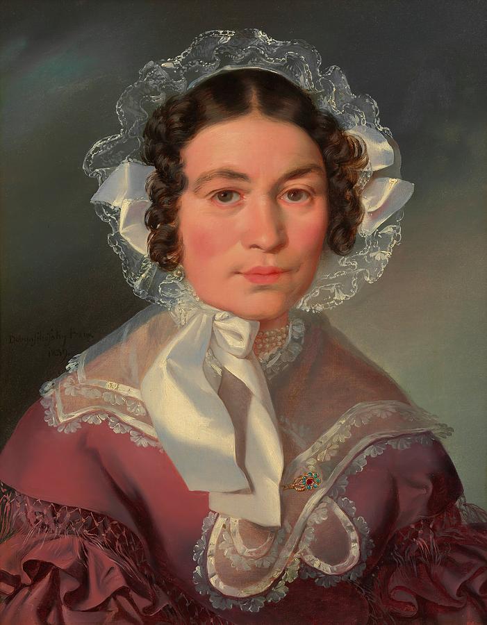 Maria Anna Burghardt, Geb. Stark Painting by Franz Dobiaschofsky - Fine ...