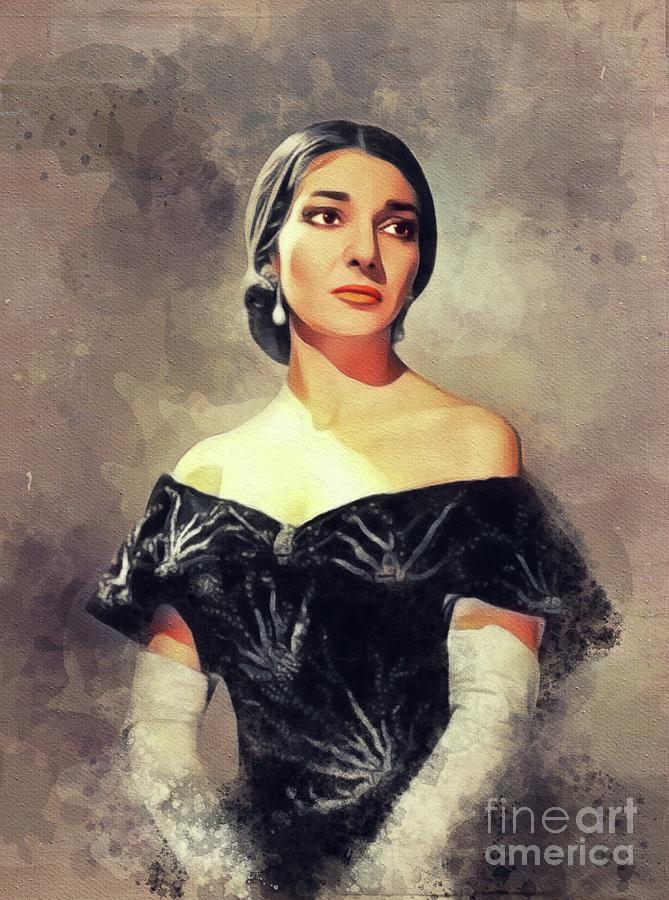 Maria Callas, Music Legend Painting by Esoterica Art Agency Maria Callas, Music Legend Painting by Esoterica Art Agency