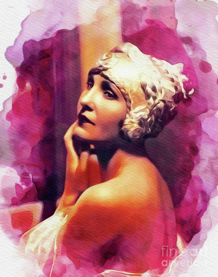 Maria Corda, Vintage Actress Painting