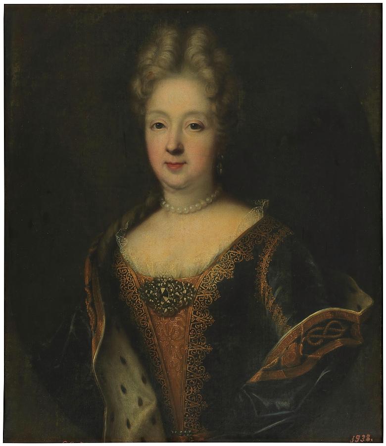 Maria Giovanna Battista, Duchess of Savoy. 1702. Oil on canvas. Painting by Jacques Courtilleau -fl c 1702-