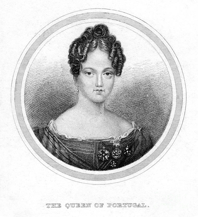Maria II Of Portugal, 19th Century Drawing by Print Collector
