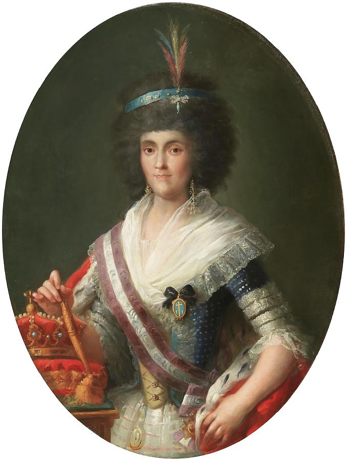 Maria Luisa de Parma, Queen of Spain. 1789 - 1792. Oil on canvas. Painting by Mariano Salvador Maella -1739-1819-