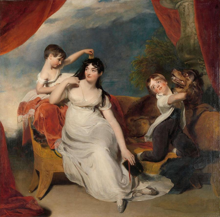 Thomas Lawrence Painting - Maria Mathilda Bingham with Two of her Children. Maria Mathilda Bingham, echtgenote van Henry Bar... by Thomas Lawrence