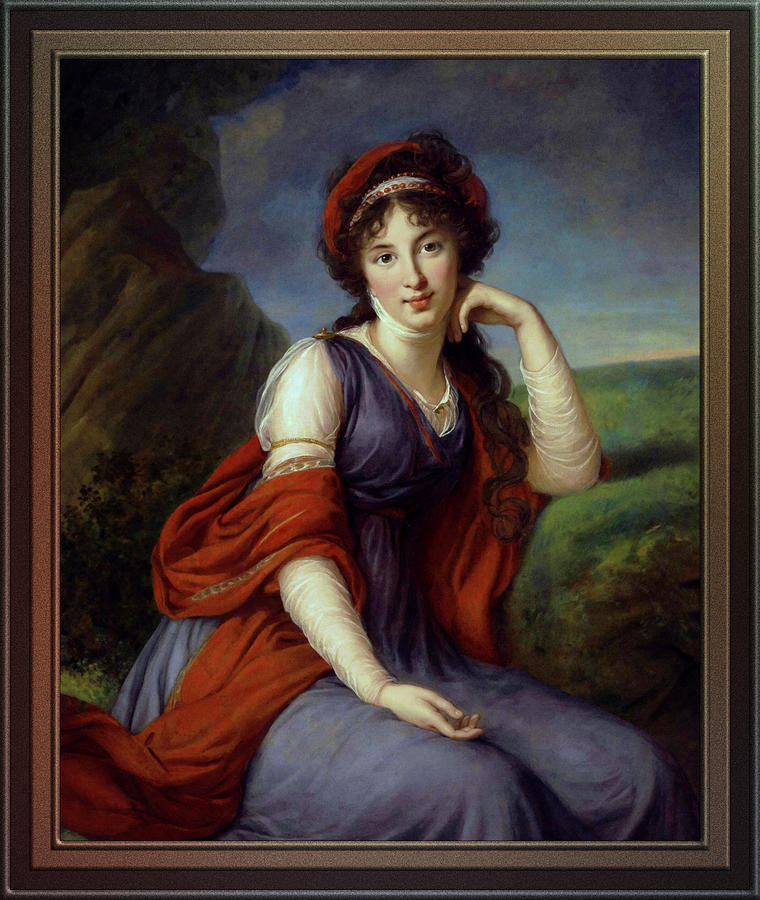 Maria Razumovskaya by Elisabeth-Louise Vigee Le Brun Painting by Rolando Burbon