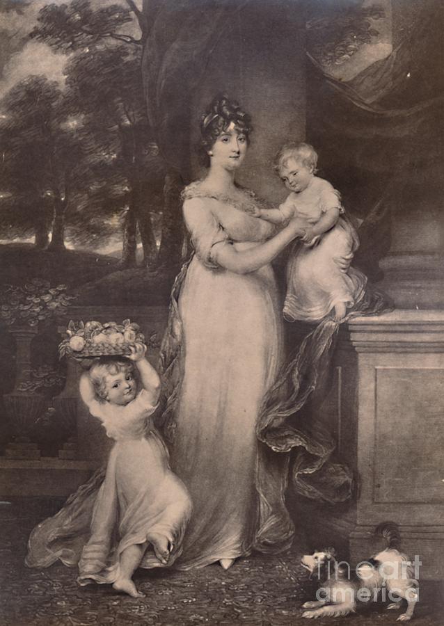 Maria Scott-waring And Her Daughters C Drawing by Print Collector