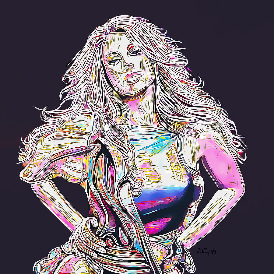 Mariah Picasso pop Digital Art by Nenad Vasic