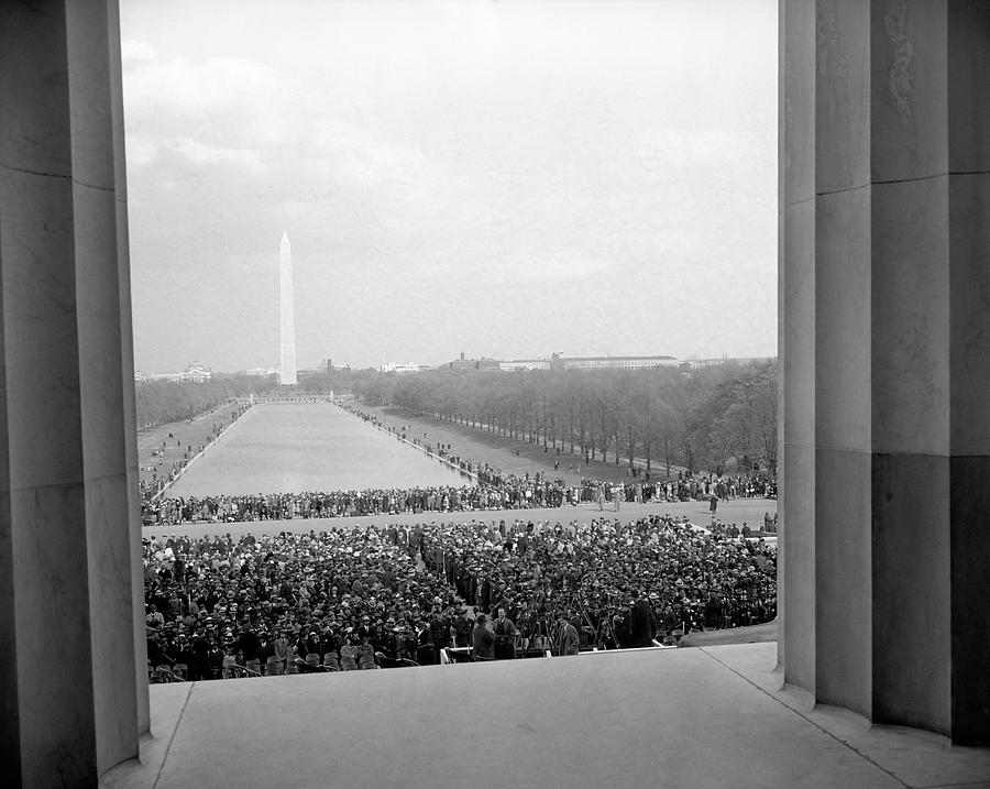Lincoln Memorial Photograph - Marian Anderson Lincoln Memorial Concert - 1939 by War Is Hell Store