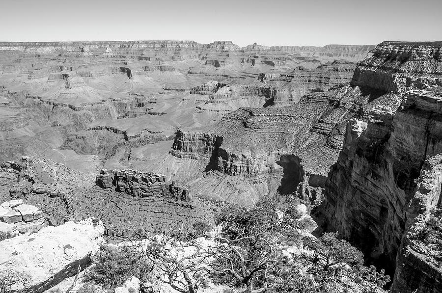 Maricopa Point Grand Canyon BW Photograph by Norman Johnson - Fine Art ...