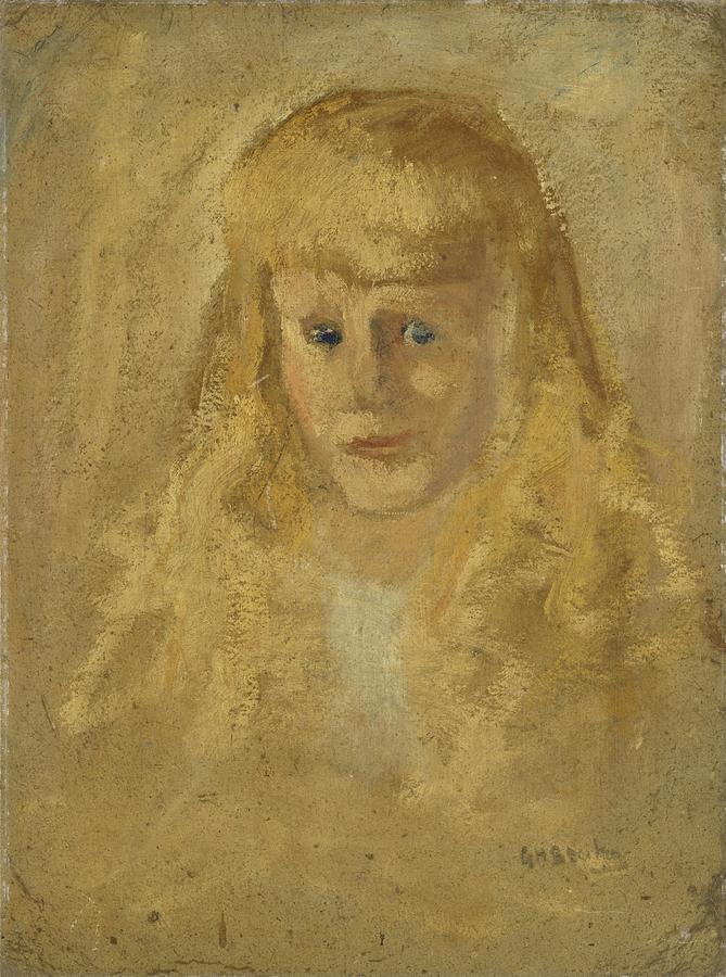 Marie Anne Henriette Breitner -geb.1882-06-14-, the Painters Half-sister. Painting by George Hendrik Breitner -1857-1923-