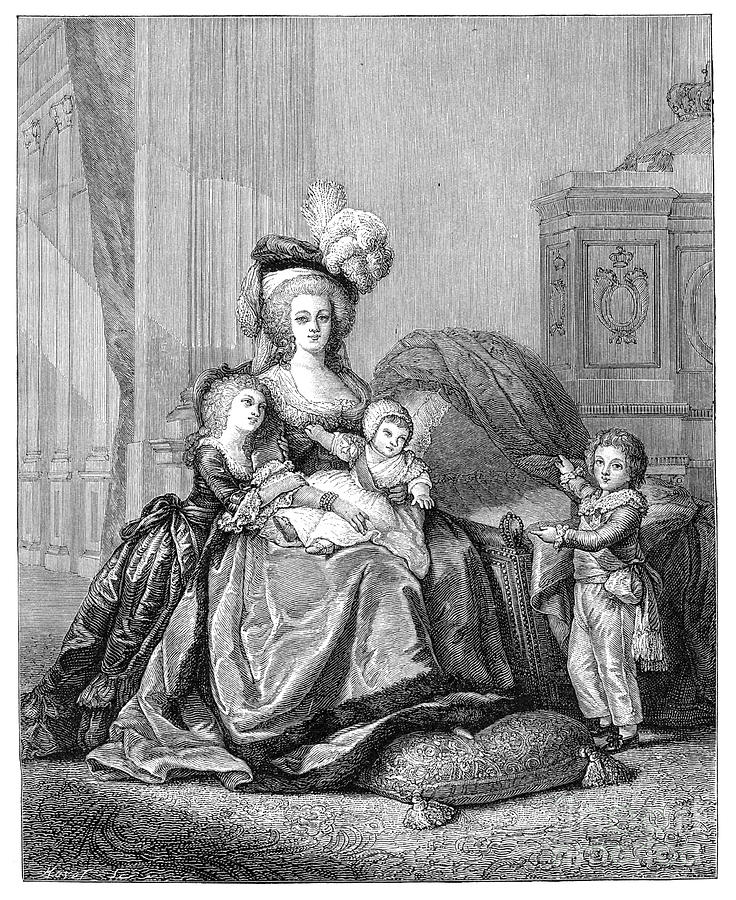Marie Antoinette And Her Children Drawing by Print Collector