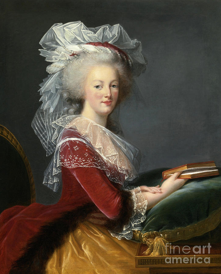 Marie Antoinette With A Book Drawing by Heritage Images