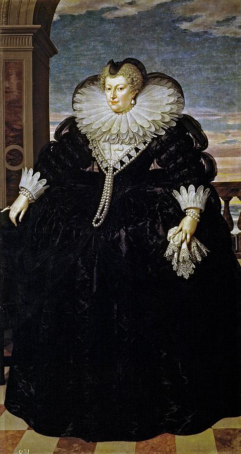 Marie deMedici, Queen of France, 1617, Flemish School, Oil on canva... Painting by Frans Pourbus the Younger -1569-1622-