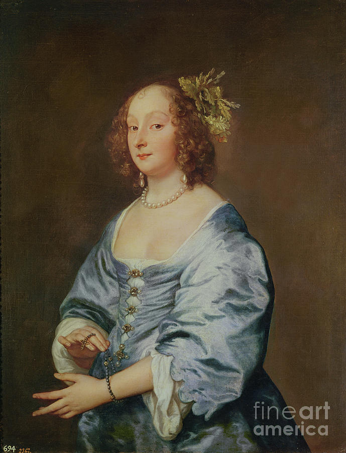 Marie Ruthven, Lady Van Dyck, C.1639 Painting by Anthony Van Dyck