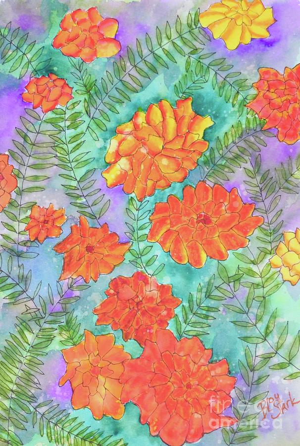 Marigold Party  Painting by Barrie Stark