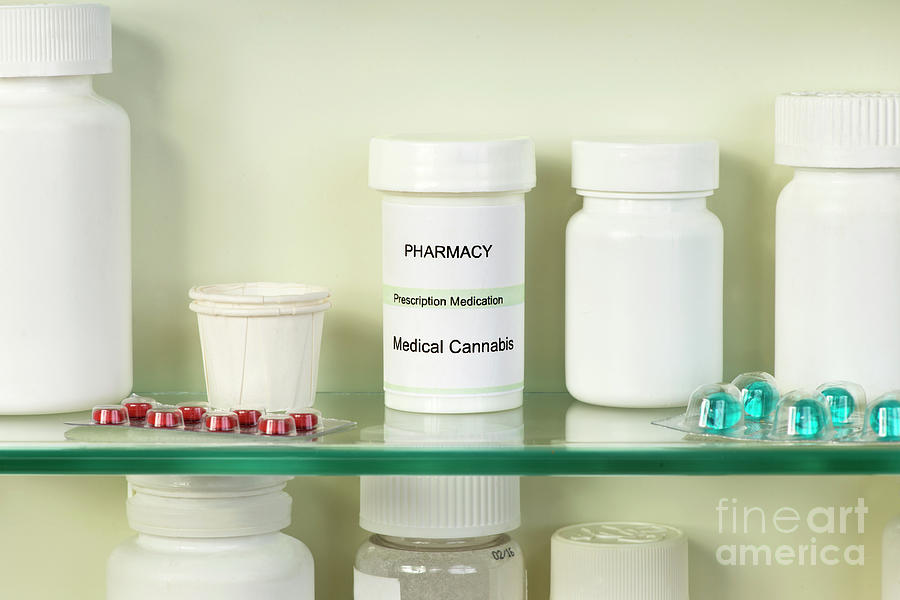 Marijuana In Medicine Cabinet Photograph by Sherry Yates Young/science ...