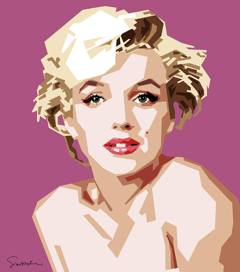 Digital Digital Art - Marilyn by Douglas Simonson