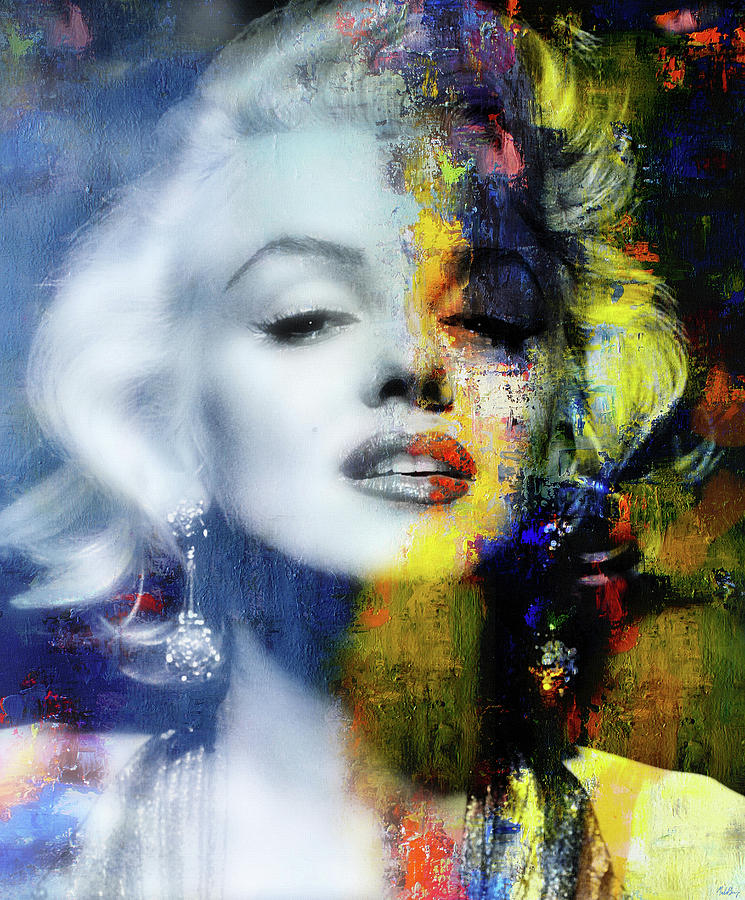 Marilyn Monroe Mixed Media - Marilyn Duality by Mal Bray