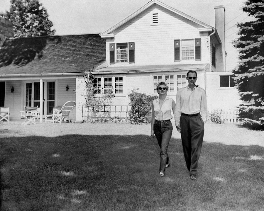 Marilyn Monroe And Her Fiance, Arthur Photograph by New York Daily News Archive