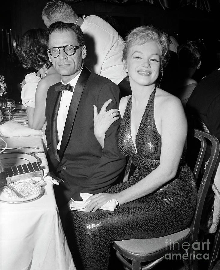 Marilyn Monroe And Husband Arthur Miller Photograph by Bettmann