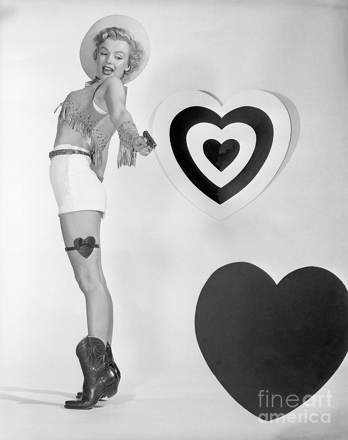 Marilyn Monroe As Valentine Cowgirl Photograph by Bettmann