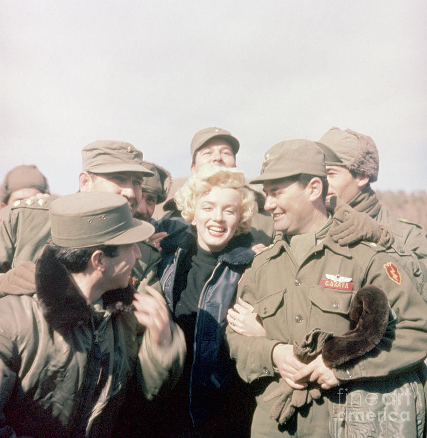 Marilyn Monroe Entertaining Troops Photograph by Bettmann