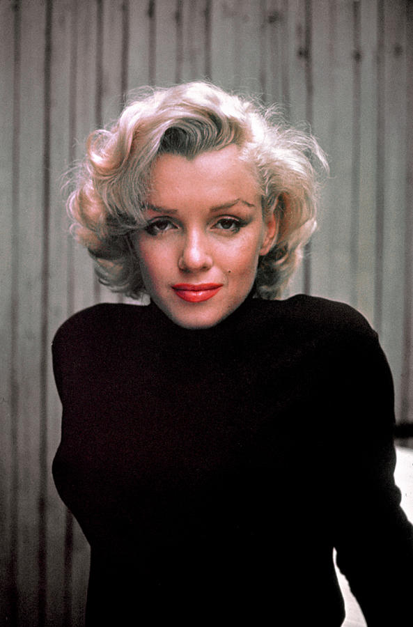 Marilyn Monroe On Patio Outside Of Her Photograph by Alfred Eisenstaedt Marilyn Monroe On Patio Outside Of Her Photograph by Alfred Eisenstaedt