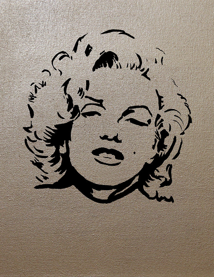 Marilyn Monroe on the Gold  Painting by Masha Batkova