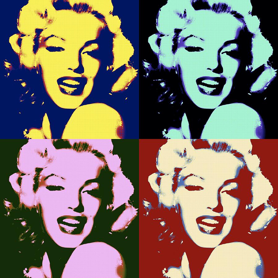 Marilyn Monroe Pop Art Portrait Dipinto Cadre Marco Painting by Artista - Pixels