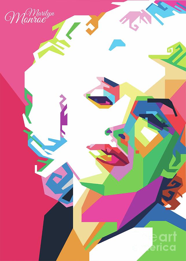 Marilyn Monroe popart Digital Art by Gilar Artoholic