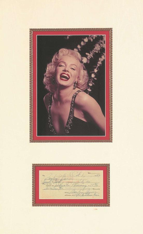 Marilyn Monroe signed Personal Check Display Photograph by Redemption ...