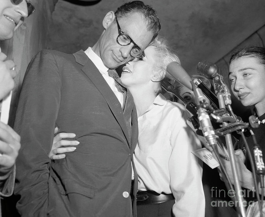Marilyn Monroe Whispering To Arthur Photograph by Bettmann