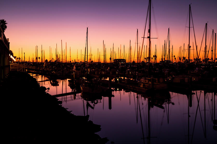 Harbor Photograph - Marina Twilight by Chris Moyer