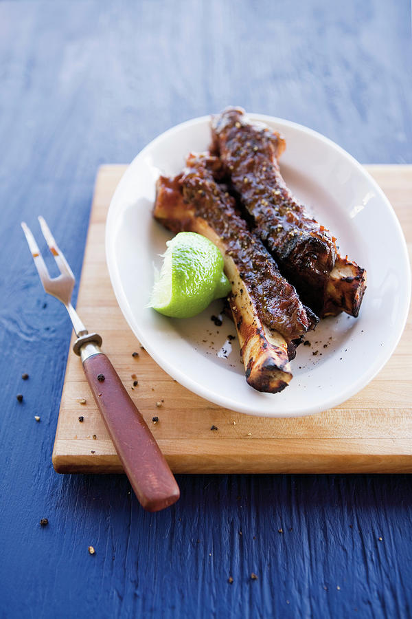 Marinated, Grilled Caribbean Bbq Beef Ribs Photograph by Michael Wissing