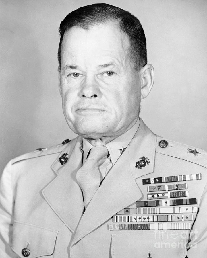 Marine Corps General Lewis B. Puller Photograph by Bettmann