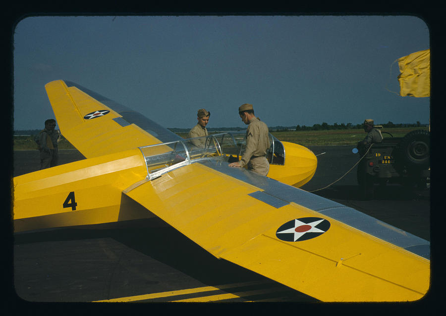 Marine glider at Page Field Painting by Palmer, Alfred T